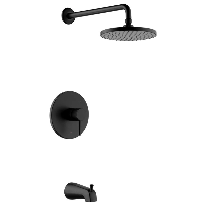 Luxier SS-C01-T-V Rainfall Shower Faucet With Valve And Spout, Matte Black 11 Luxier SS-C01-T-V Rainfall Shower Faucet With Valve And Spout, Matte Black - Image 11
