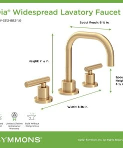 Symmons Dia Widespread Lavatory Faucet, Brushed Bronze -Moen-shop 60719ef00081c7e9 8437 w800 h800 b0 p0