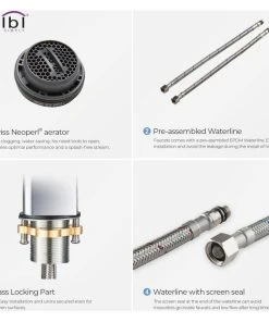 Kibi USA Infinity Single Handle Vessel Sink Faucet KBF1007, Chrome, W/O Drain -Moen-shop 6071e5a90f1b5517 1141 w800 h800 b1 p0