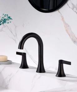 Luxier WSP11-T 2-Handle Widespread Bathroom Faucet With Drain, Oil Rubbed Bronze -Moen-shop 60f144ef01660d8c 4885 w800 h800 b0 p0