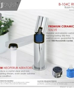 STYLISH Single Handle Modern Bathroom Faucet Basin Sink Faucet, Polished Chrome -Moen-shop 647133710ff7c9f8 6174 w800 h800 b0 p0