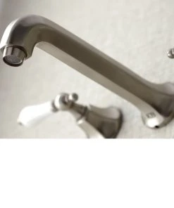 Kingston Brass KS4028PL 2-Handle Wall Mount Tub Faucet, Brushed Nickel -Moen-shop 6491df56013fb6e3 0428 w800 h800 b0 p0