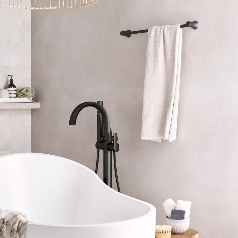 Moen One-Handle Tub Filler Includes Hand Shower, Matte Black 3 Moen One-Handle Tub Filler Includes Hand Shower, Matte Black - Image 3