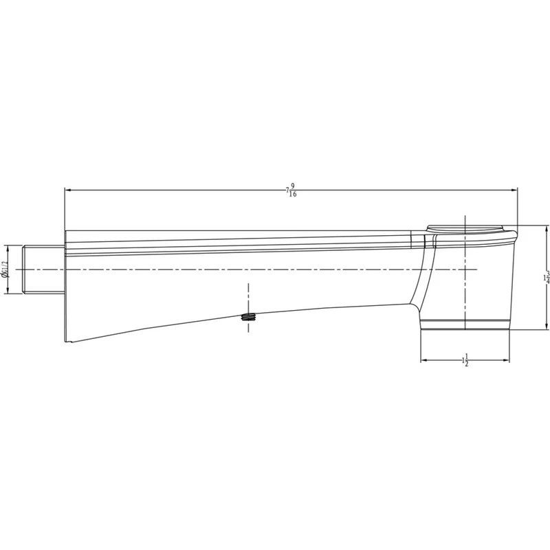 Dawn Kitchen & Bath Products, Inc Dawn Wall Mount Tub Spout, Chrome 2 Dawn Kitchen & Bath Products, Inc Dawn Wall Mount Tub Spout, Chrome - Image 2