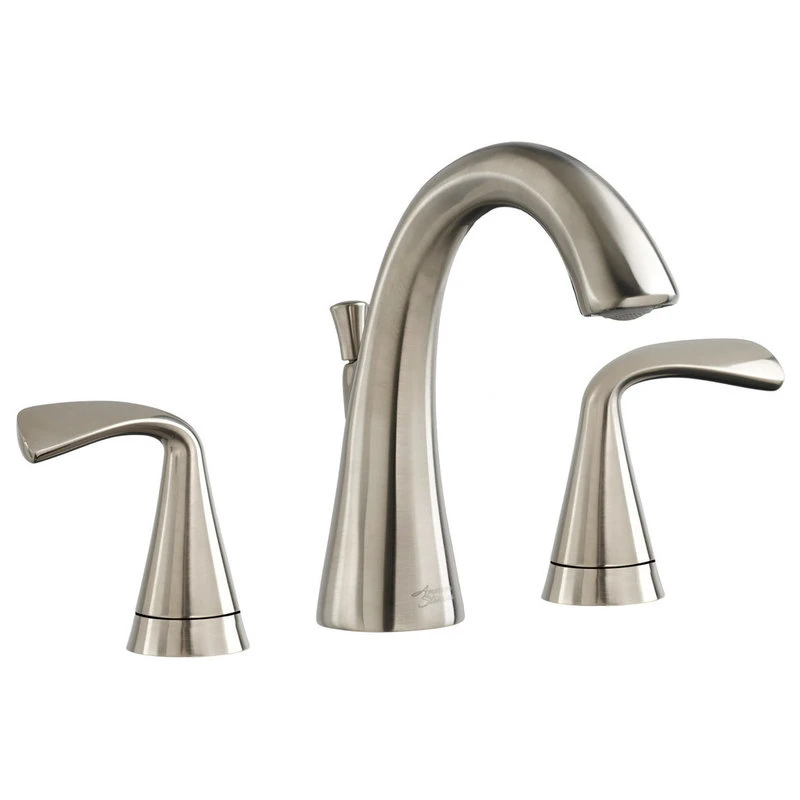 American Standard Brands Fluent Widespread, Satin Nickel 1 American Standard Brands Fluent Widespread, Satin Nickel