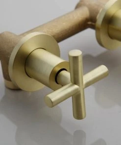 Allfixture Wasser Dual Handle Solid Brass Bathroom Faucet, Brushed Gold -Moen-shop 6571af8a036568be 0611 w800 h800 b0 p0