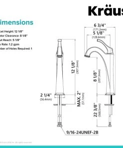 Kraus USA, Inc. Arlo Single Handle Lever 1-Hole Vessel Bathroom Faucet Oil Rubbed Bronze W Drain -Moen-shop 65a1de4000e5e985 3210 w800 h800 b0 p0