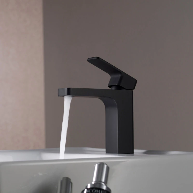 Blossom Kitchen & Bath Supply Blossom Brass Square Single Handle Bathroom Vanity Sink Faucet, Matte Black 5 Blossom Kitchen & Bath Supply Blossom Brass Square Single Handle Bathroom Vanity Sink Faucet, Matte Black - Image 5