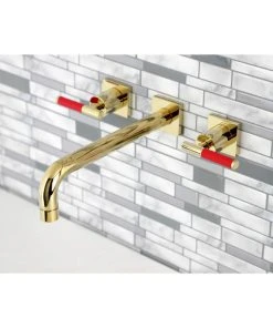 Kingston Brass KS6022CKL Wall Mount Tub Faucet, Polished Brass -Moen-shop 67d1d68d013fb6d4 0530 w800 h800 b0 p0