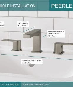 Delta Faucet Delta Xander Two Handle Widespread Bathroom, Brushed Nickel, P3519LF-BN -Moen-shop 695138b60cd1a97d 1909 w800 h800 b0 p0