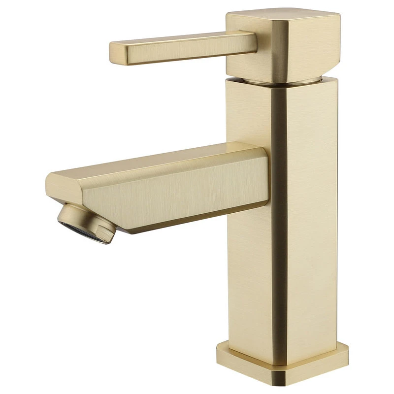 Legion Furniture Single-Hole Single-Handle Bathroom Faucet, Gold 1 Legion Furniture Single-Hole Single-Handle Bathroom Faucet, Gold