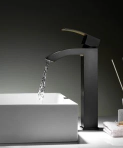 Vinnova Noya Single Hole Lever Bathroom Faucet, Matte Black, High Handle -Moen-shop 69b178fc027a47d8 1854 w800 h800 b0 p0