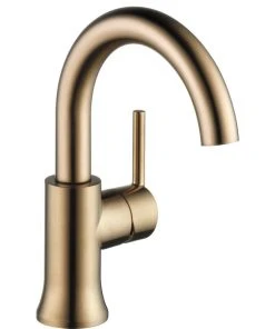 Delta Faucet Delta Trinsic Single Handle High-Arc Faucet, Champagne Bronze, 559HA-CZ-DST