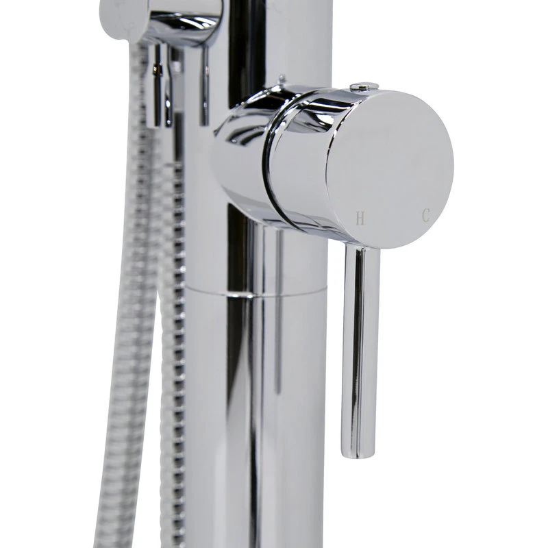 ANZZI Kros Series 2-Handle Freestanding Faucet With Hand Shower, Polished Chrome 5 ANZZI Kros Series 2-Handle Freestanding Faucet With Hand Shower, Polished Chrome - Image 5