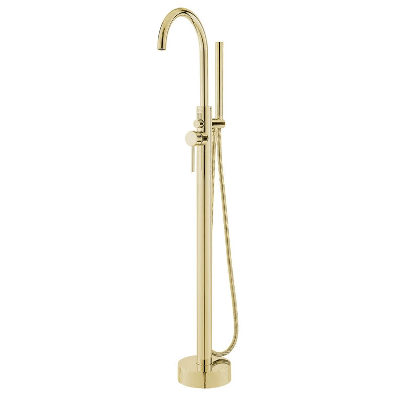 Swiss Madison Ivy Freestanding Bathtub Faucet, Brushed Gold 4 Swiss Madison Ivy Freestanding Bathtub Faucet, Brushed Gold - Image 4