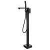 Jims Maison Freestanding Tub Shower Claw Foot Faucet With Handheld Spout, Matte Black