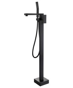 Jims Maison Freestanding Tub Shower Claw Foot Faucet With Handheld Spout, Matte Black