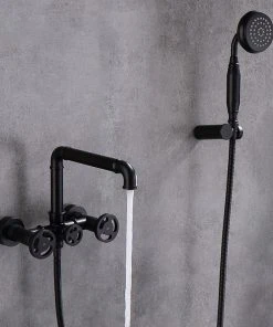 HOMARY Ruth Industrial Pipe Wall Mounted Bathtub Filler Faucet, Hand Shower 11 HOMARY Ruth Industrial Pipe Wall Mounted Bathtub Filler Faucet, Hand Shower -Moen-shop 6bc1a8c902173b4a 8835 w800 h800 b0 p0