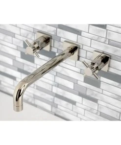 Kingston Brass KS6026DX Wall Mount Tub Faucet, Polished Nickel -Moen-shop 6c91ef0e013fb845 0580 w800 h800 b0 p0