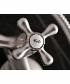 Kingston Brass 6" Adjustable Wall Mount Clawfoot Tub Faucet, Brushed Nickel -Moen-shop 6dd12964015601de 4736 w800 h800 b0 p0