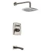 ANZZI Tempo Series 1-Handle 1-Spray Tub And Shower Faucet, Brushed Nickel