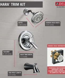 Delta Faucet Delta Lahara Monitor 17 Series Tub & Shower Trim, Chrome, T17438 -Moen-shop 6f6131bb0cbf4214 0961 w800 h800 b0 p0