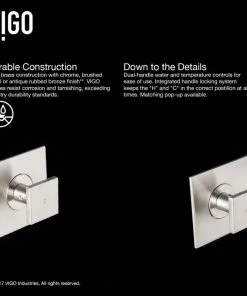 VIGO Titus Dual Lever Wall Mount Bathroom Faucet, Brushed Nickel -Moen-shop 6fa16d970e96ec27 4076 w800 h800 b0 p0