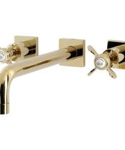 Kingston Brass KS6022BEX Wall Mount Tub Faucet, Polished Brass