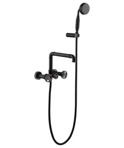 HOMARY Ruth Industrial Pipe Wall Mounted Bathtub Filler Faucet, Hand Shower