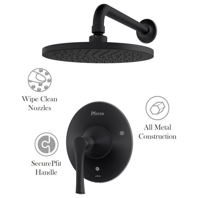 Pfister LG898RH Rhen Tub And Shower Trim Package - Black 4 Pfister LG898RH Rhen Tub And Shower Trim Package - Black - Image 4