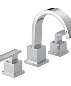 Delta Faucet Delta Vero Two Handle Widespread Bathroom Faucet, Chrome, 3553LF