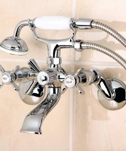 Kingston Brass KS286 Essex Wall Mounted Clawfoot Tub Filler - Satin Brass -Moen-shop 747183260ed7db93 2760 w800 h800 b0 p0
