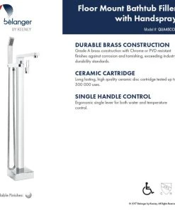 Keeney Holdings LLC Belanger QUA45 Single Handle Freestanding Tub Filler, Polished Chrome 10 Keeney Holdings LLC Belanger QUA45 Single Handle Freestanding Tub Filler, Polished Chrome -Moen-shop 74813aed0c42068b 3116 w800 h800 b1 p0