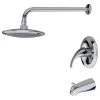 MR Direct Sinks And Faucets 3-Piece Rain Head Shower Set, Chrome