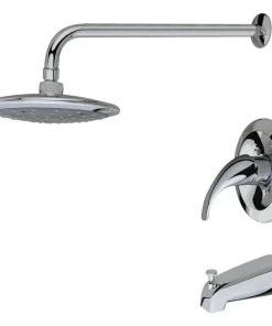 MR Direct Sinks And Faucets 3-Piece Rain Head Shower Set, Chrome