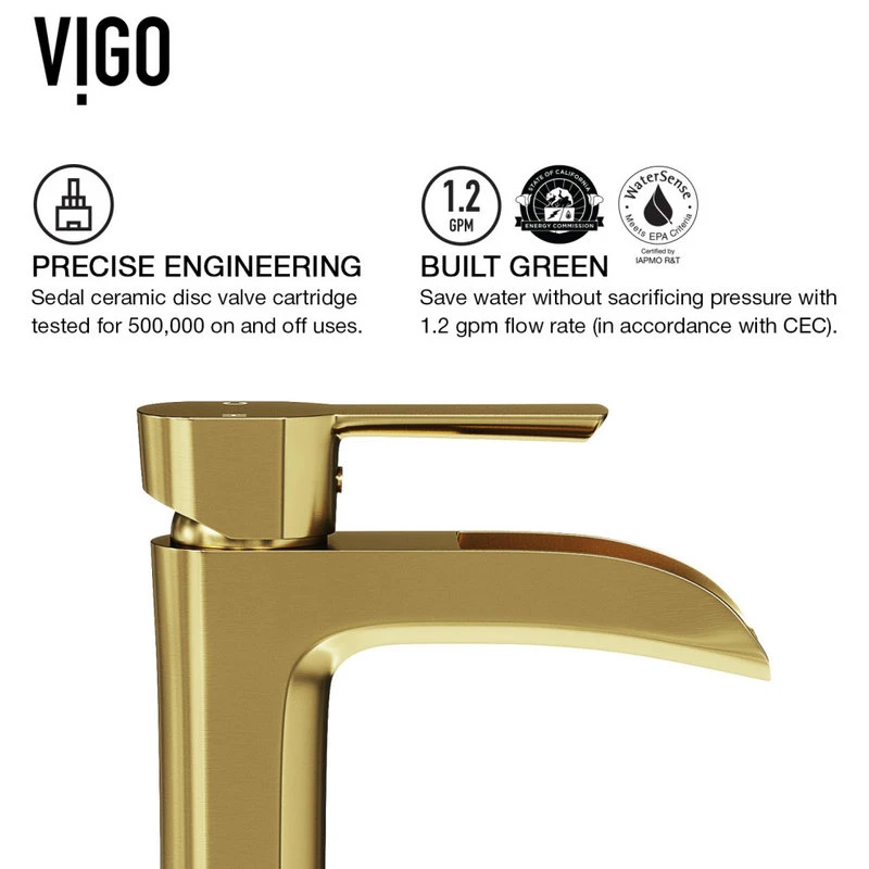 VIGO Niko Single-Handle Single Hole Bathroom Vessel Sink Faucet 10 VIGO Niko Single-Handle Single Hole Bathroom Vessel Sink Faucet - Image 10