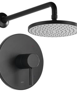 Luxier SS-B01-T Rainfall Shower Faucet Set, Matte Black -Moen-shop 757142220169eb2a 5595 w800 h800 b1 p0