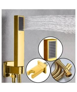BathSelect Florence Gold Plated Wall Mount LED Rainfall Shower Set, 16" -Moen-shop 75c129390def9c28 8495 w800 h800 b0 p0