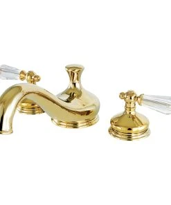 Kingston Brass Wilshire Roman Tub Faucets With Polished Brass Finish KS3332WLL