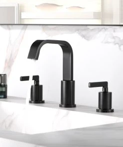 Luxier WSP04-T 2-Handle Widespread Bathroom Faucet With Drain, Oil Rubbed Bronze -Moen-shop 7711c0060166090b 4877 w800 h800 b0 p0