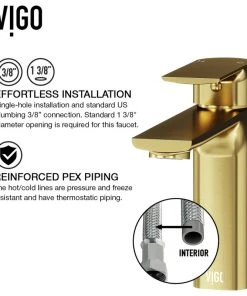 VIGO Davidson Single Hole Bathroom Faucet, Matte Gold -Moen-shop 77914da60e96ec29 2033 w800 h800 b1 p0