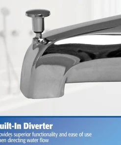 Keeney Holdings LLC Keeney PP825-35 Universal Bathtub Spout With Front Diverter, Polished Chrome -Moen-shop 788107a701fa9e6a 4545 w800 h800 b0 p0