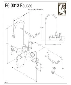 Water Creation Vintage 3-3/8" Center Deck Mount Tub Faucet & Handheld Shower, Lever Handles -Moen-shop 7911cf5d0732450d 0090 w800 h800 b1 p0
