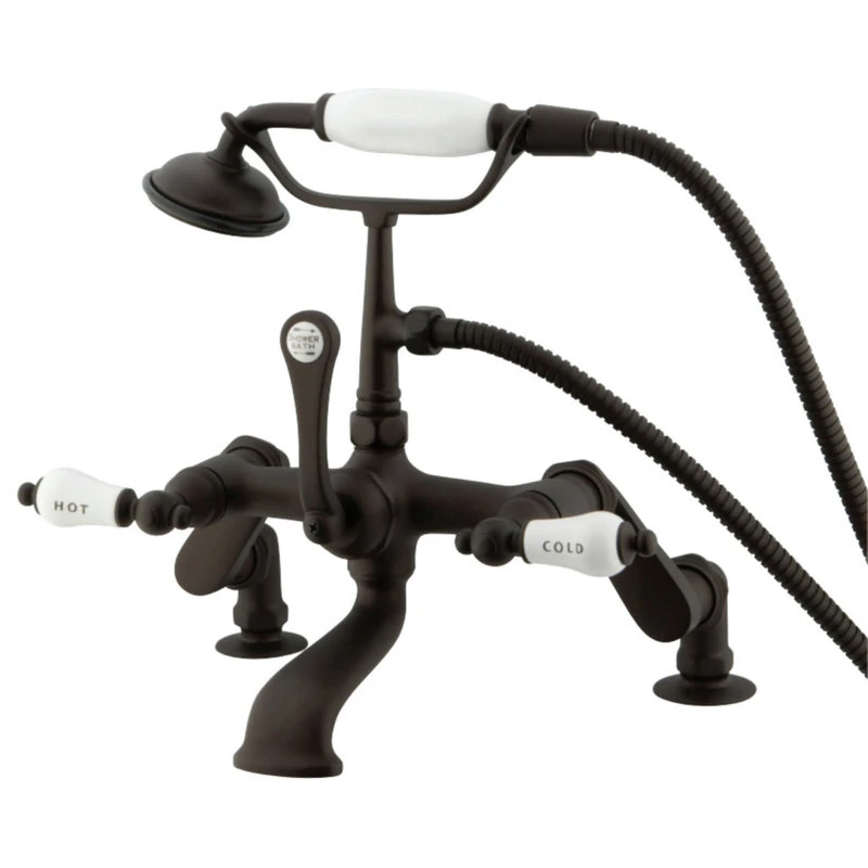 Kingston Brass Adjustable Center Deck Mount Tub Faucet, Oil Rubbed Bronze 1 Kingston Brass Adjustable Center Deck Mount Tub Faucet, Oil Rubbed Bronze