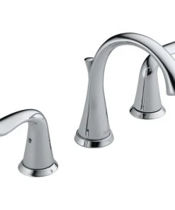 Delta Faucet Delta Lahara Two Handle Widespread Bathroom Faucet, Chrome, 3538-MPU-DST