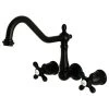 Kingston Brass Wall Mount Tub Faucet, Matte Black