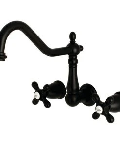 Kingston Brass Wall Mount Tub Faucet, Matte Black