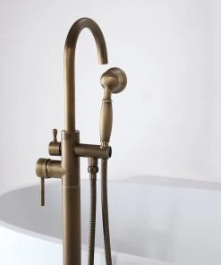 HOMARY Classic Single Handle Swirling Spout Freestanding Tub Faucet, Handshower -Moen-shop 7b112d7b021c8711 5876 w800 h800 b0 p0