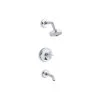 Kohler Purist Pressure-Balancing Bath/Shower Faucet Trim &, Polished Chrome