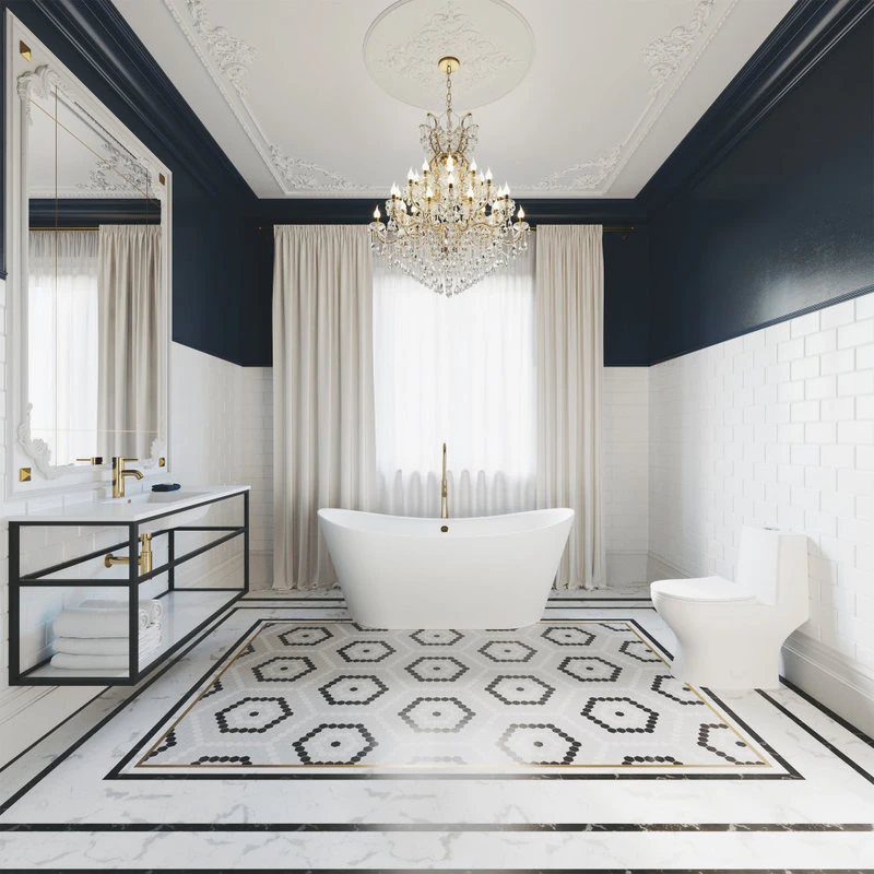 Swiss Madison Ivy Freestanding Bathtub Faucet, Brushed Gold 6 Swiss Madison Ivy Freestanding Bathtub Faucet, Brushed Gold - Image 6